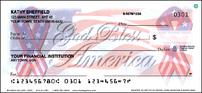 God Bless America Personal Checks