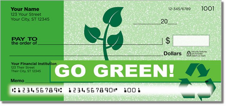 Going Green Personal Checks