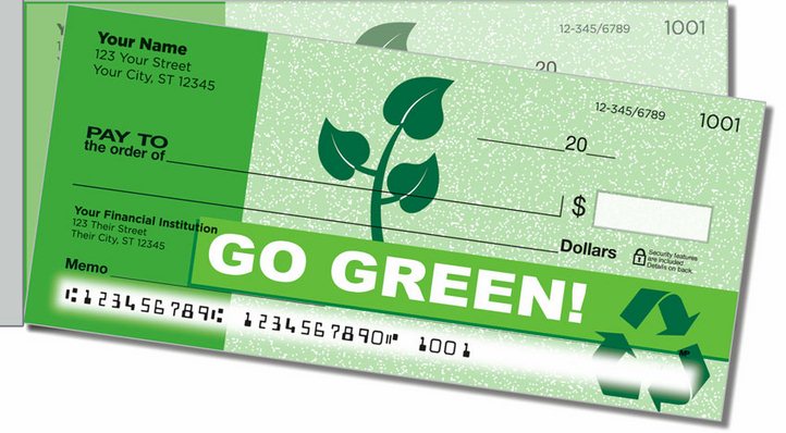 Going Green Side Tear Personal Checks