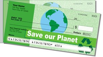Going Green Side Tear Design Checks