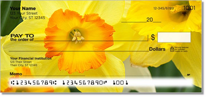 Golden Daffodil Personal Checks