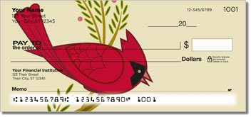 Goldfinch and Cardinal Personalized Checks
