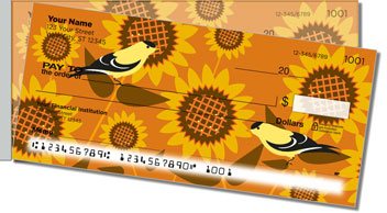 Goldfinch and Cardinal Side Tear Design Checks