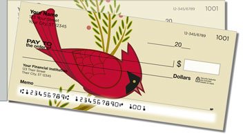 Goldfinch and Cardinal Side Tear Personalized Checks