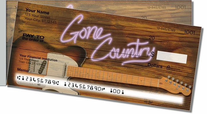 Gone Country Side Tear Personal Checks
