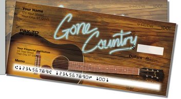 Gone Country Side Tear Personalized Checks