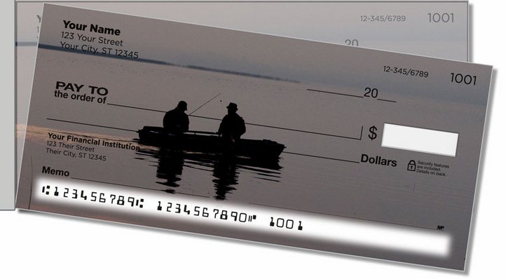 Gone Fishing Side Tear Personal Checks