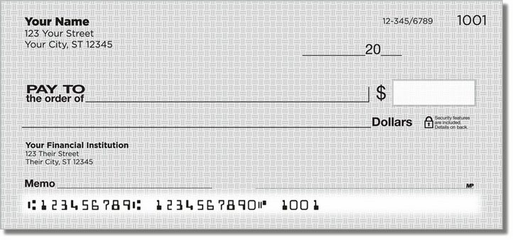 Gray Cross-Hatch Personal Checks
