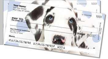 Great Dane Pup Side Tear Personalized Checks