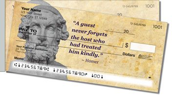 Greek Philosopher Side Tear Personalized Checks