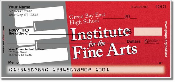 Green Bay East Music Personal Checks