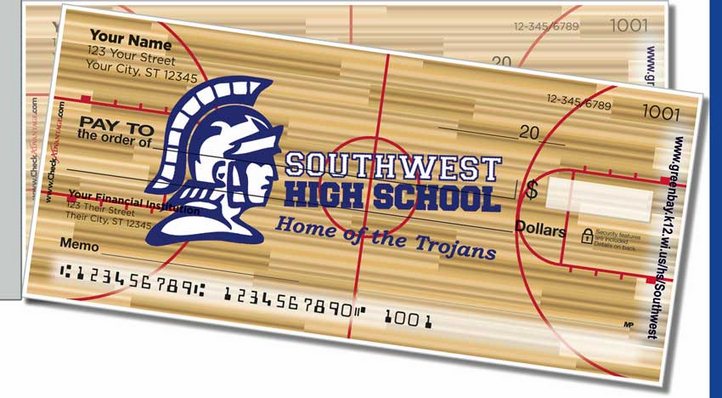 Green Bay Southwest Athletic Side Tear Personal Checks