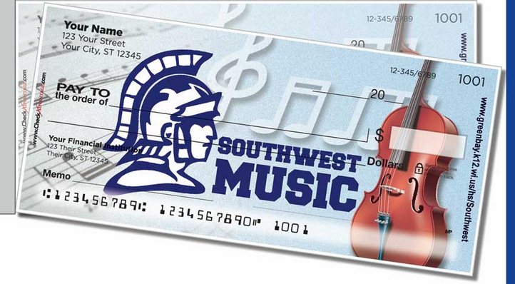 Green Bay Southwest Music Side Tear Personal Checks