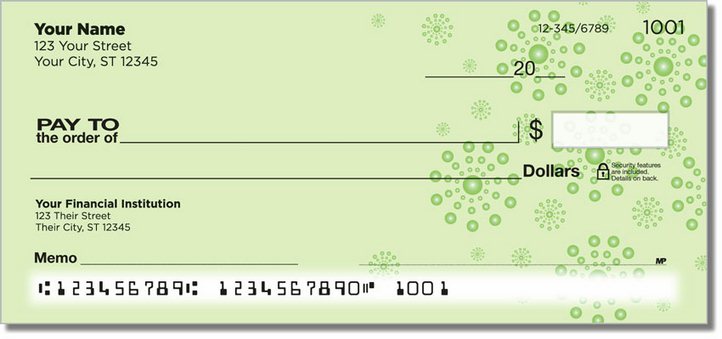 Green Burst Personal Checks