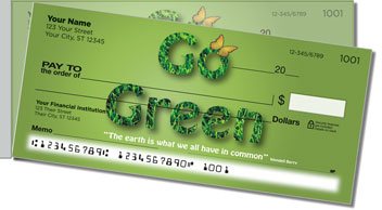 Green Living Side Tear Design Checks