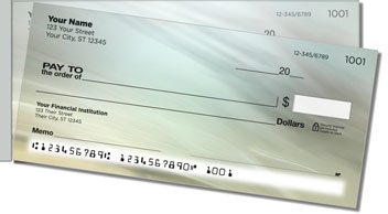 Green Swish Side Tear Personalized Checks