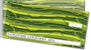 Green Vine Side Tear Design Checks