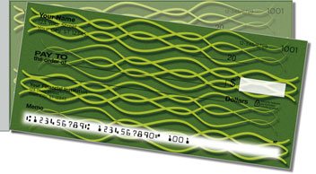 Green Vine Side Tear Personalized Checks