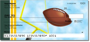 Green and Gold Football Fan Personalized Checks