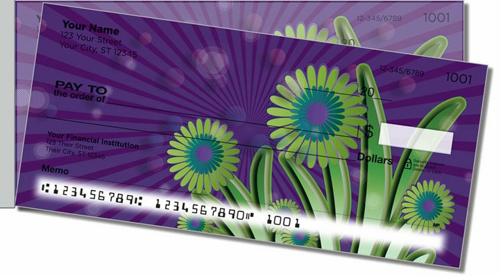 Groovy Garden Side Tear Personal Checks