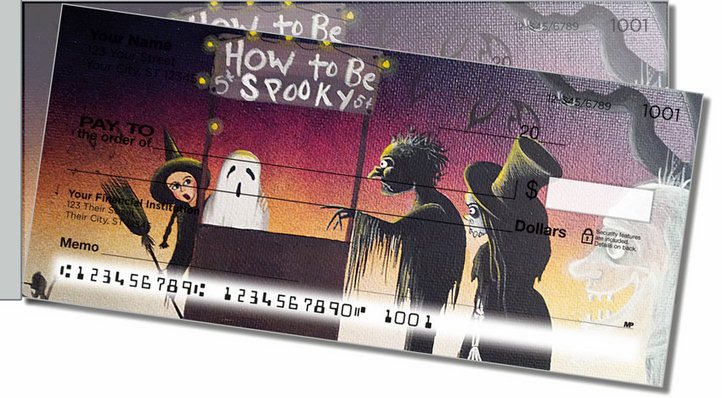 Halloween Art Side Tear Personal Checks