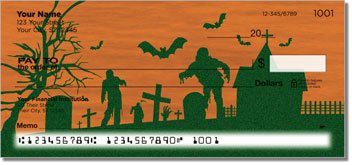 Halloween Graveyard Personalized Checks