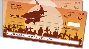Halloween Witch Side Tear Design Checks