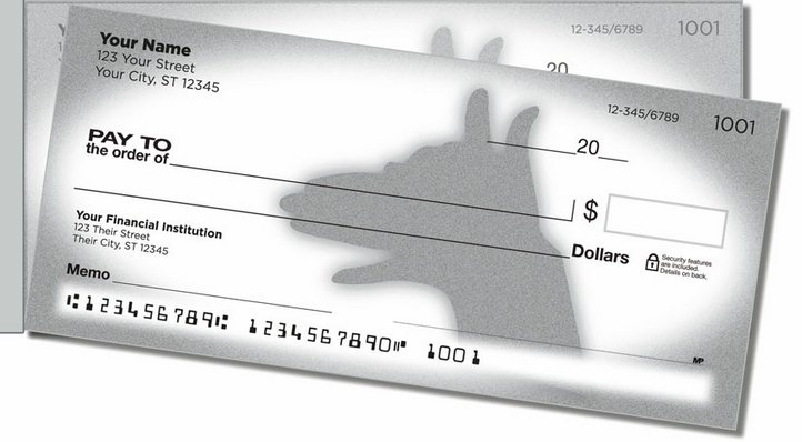 Hand Shadow Side Tear Personal Checks