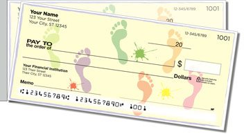 Hand and Footprint Side Tear Personalized Checks