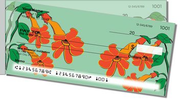 Hanging Flower Side Tear Personalized Checks