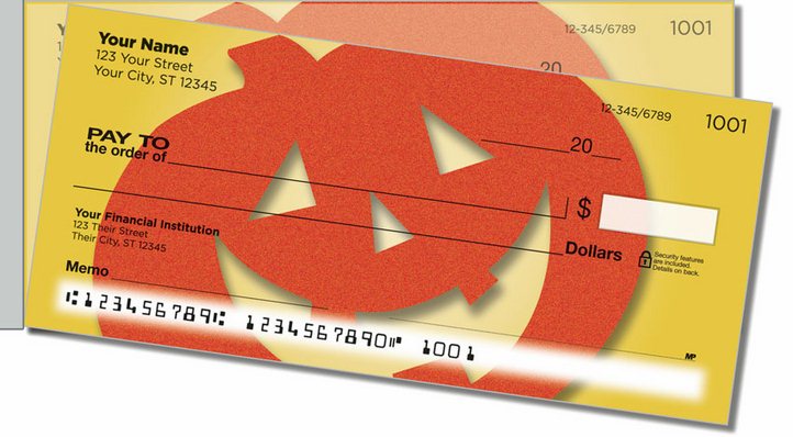 Happy Halloween Side Tear Personal Checks
