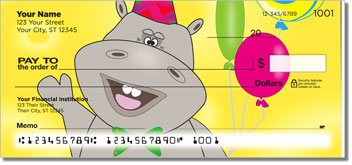 Happy Hippo Personalized Checks
