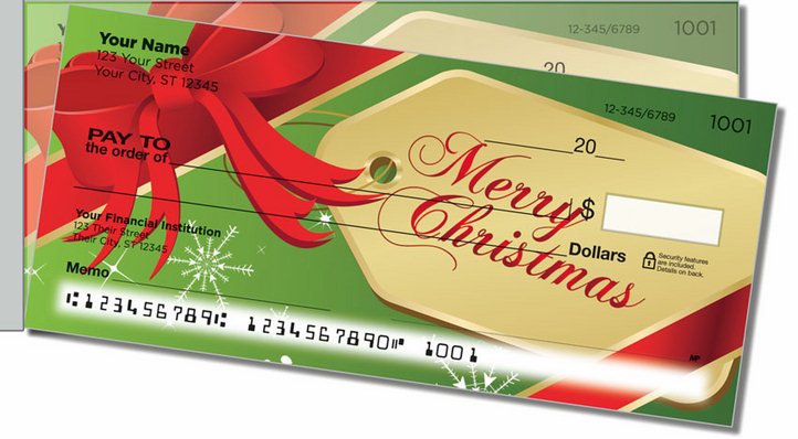 Happy Holidays Side Tear 2 Personal Checks