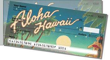 Hawaiian Art Side Tear Personalized Checks