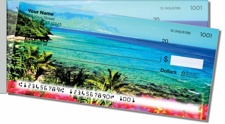 Hawaiian Landscape Side Tear Personal Checks