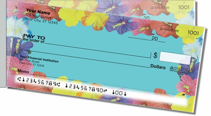 Hawaiian Lei Side Tear Personal Checks