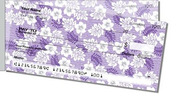 Hawaiian Print Side Tear Personalized Checks