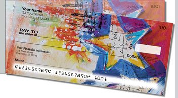 Hearts and Stars Side Tear Personalized Checks