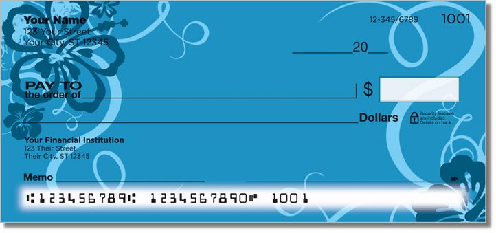 Hibiscus Flower Personal Checks