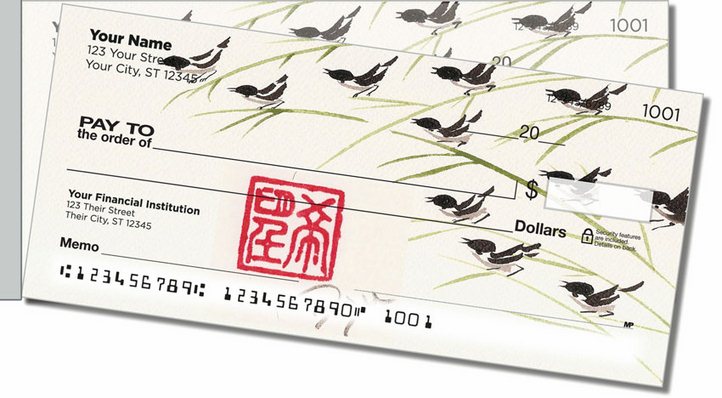 Hints of Asia Side Tear Personal Checks