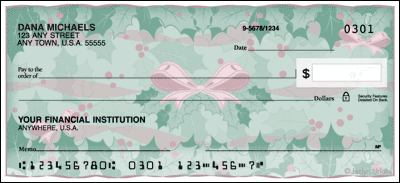 Holiday Holly Personal Checks