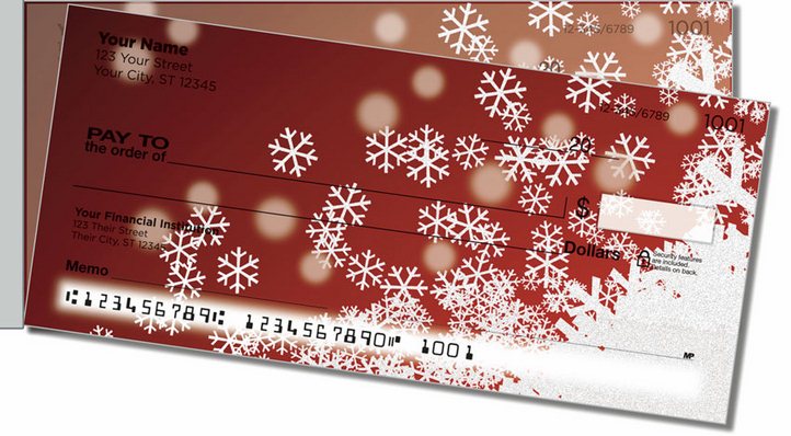 Holiday Snowflake Side Tear Personal Checks