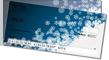 Holiday Snowflake Side Tear Personalized Checks