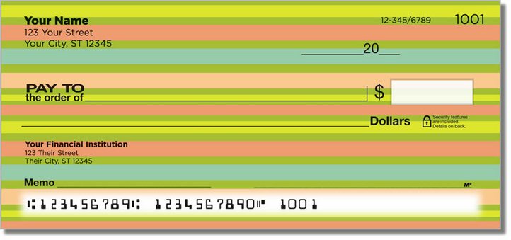Horizontal Stripe Personal Checks