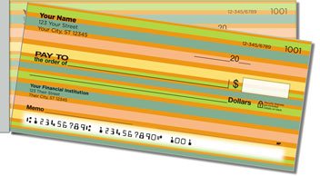 Horizontal Stripe Side Tear Personalized Checks