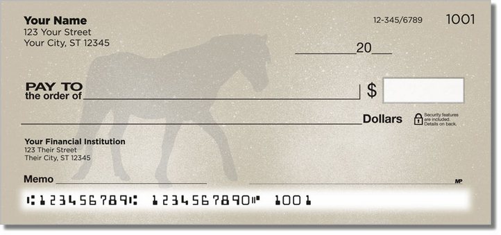 Horse Silhouette Personal Checks