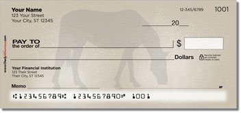 Horse Silhouette Personalized Checks