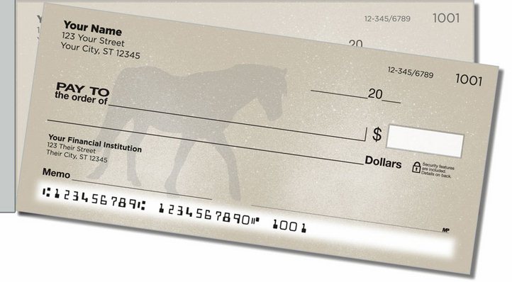 Horse Silhouette Side Tear Personal Checks