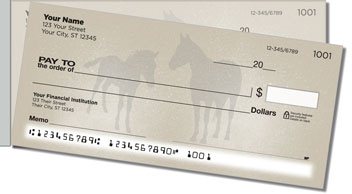 Horse Silhouette Side Tear Checks