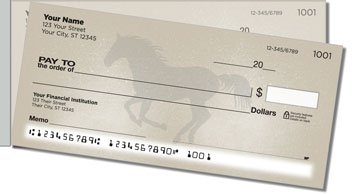 Horse Silhouette Side Tear Design Checks